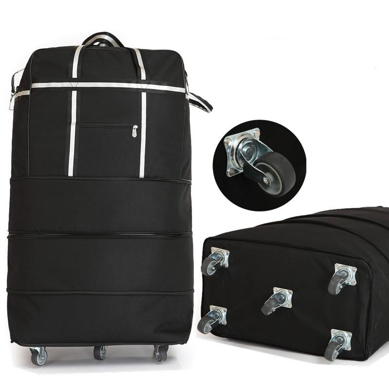 行李包托運搬家拉桿旅行手提包女折疊韓版出差容量行李袋手提包運動包旅行袋帆布男士小 32寸靜音優化版咖啡 加厚面 大